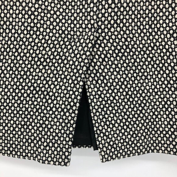 Lord & Taylor Black + white geometric print acrylic knit pencil skirt size 6 - Picture 11 of 13
